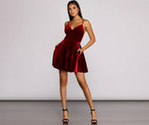 Lily Bonded Velvet Mini Dress